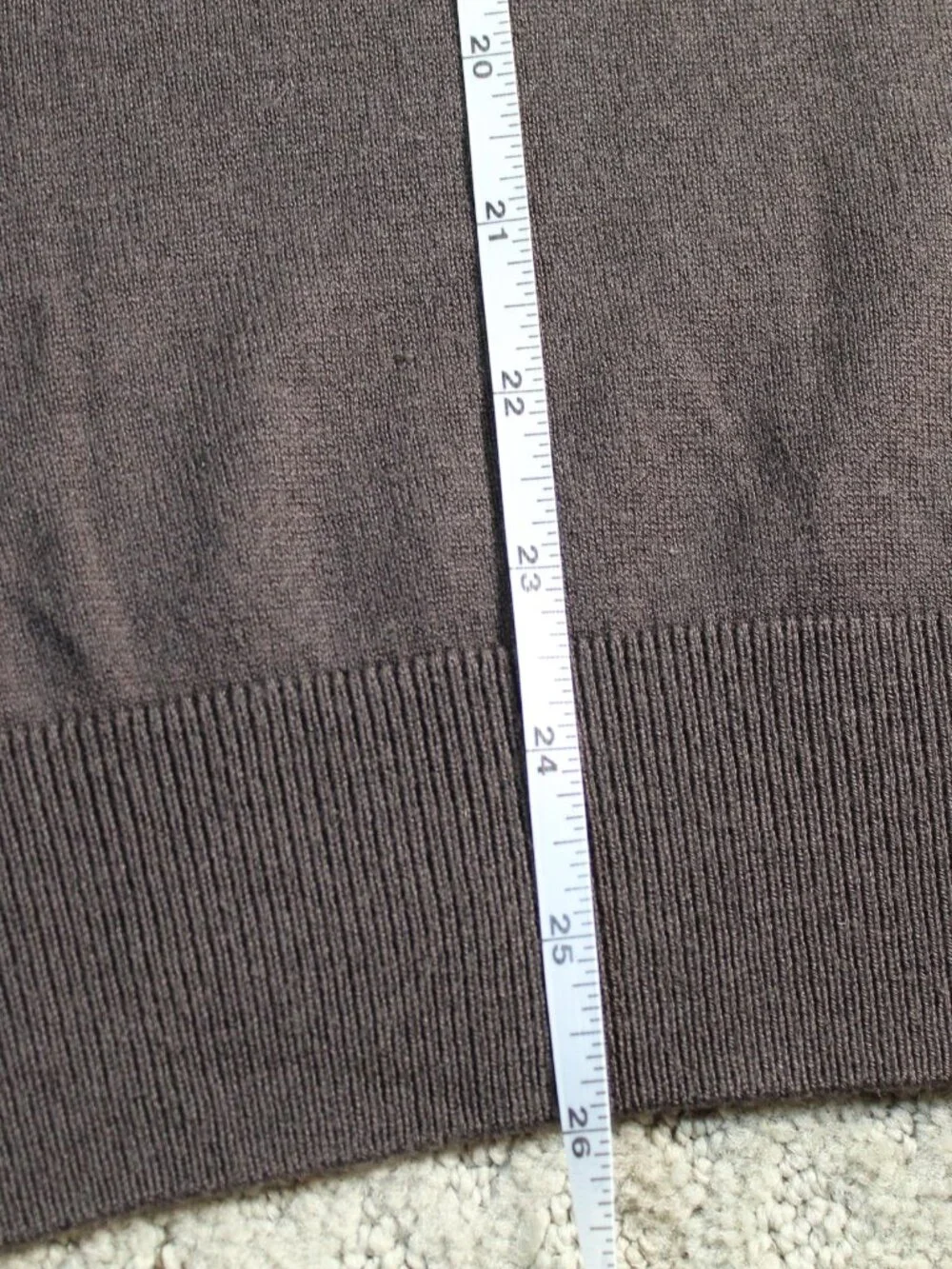 Banana Republic V-Neck Sweater Mens M Cotton Cashmere Silk Preppy Academia Brown